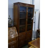 Modern oriental glazed front freestanding bookcase/display unit