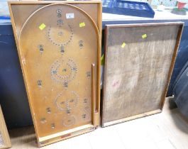 Chad Valley Bagatelle board and wooden games tray