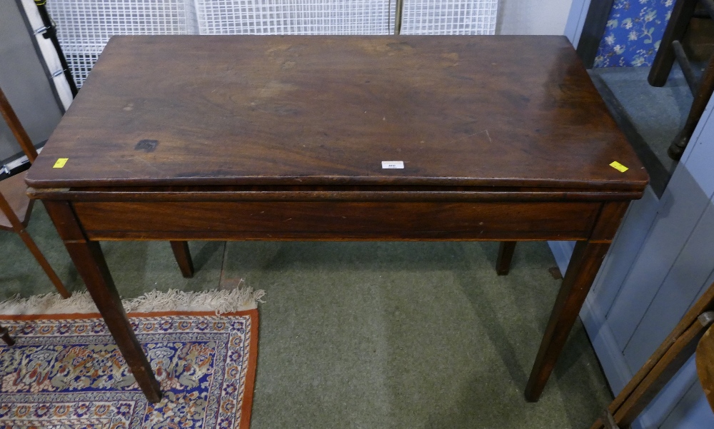 19th century mahogany turnover top table