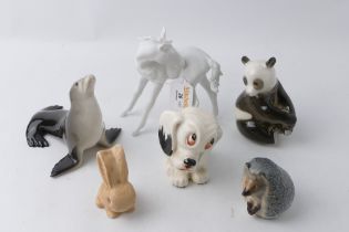 Ceramic animals by Sylvac, Crown Devon,