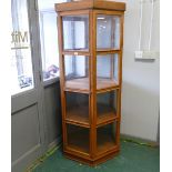 Modern octagonal shelved display unit