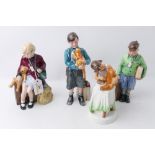 Four Royal figurines The Boy Evacuee, The Girl Evacuee,