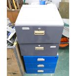 Two sets of metal filing drawers CONDITION REPORT: 10