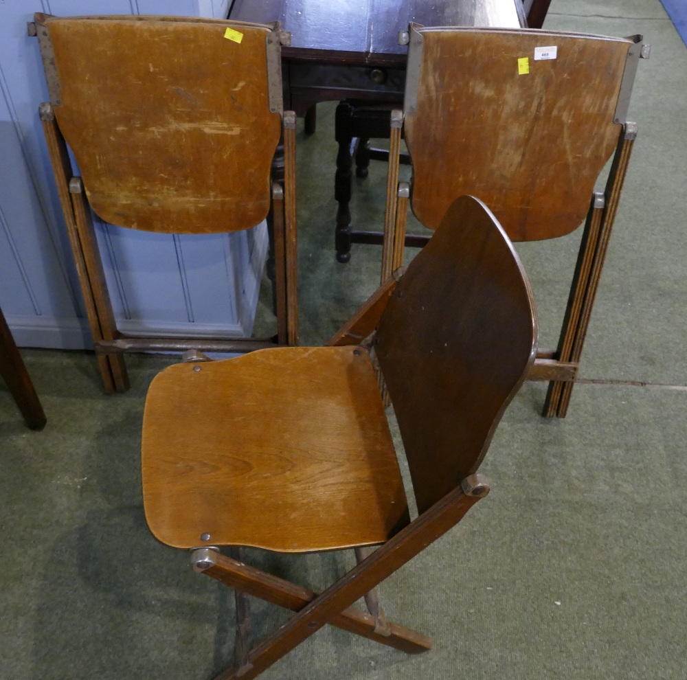 Three retro folding chairs