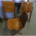 Three retro folding chairs