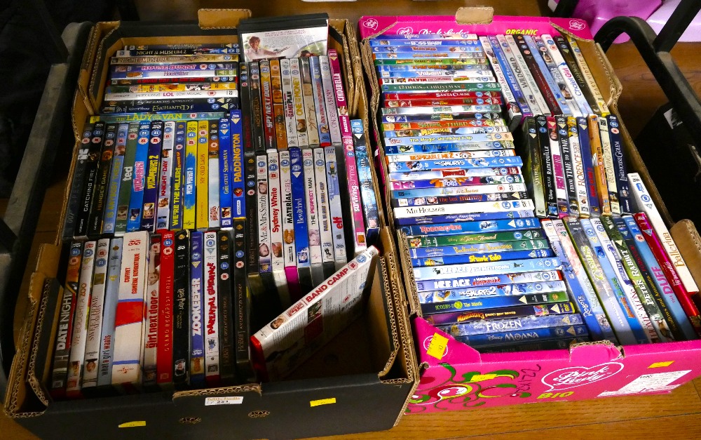 Two boxes of DVD's