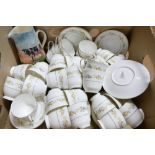 Box of Royal Doulton Symphony pattern teacups,