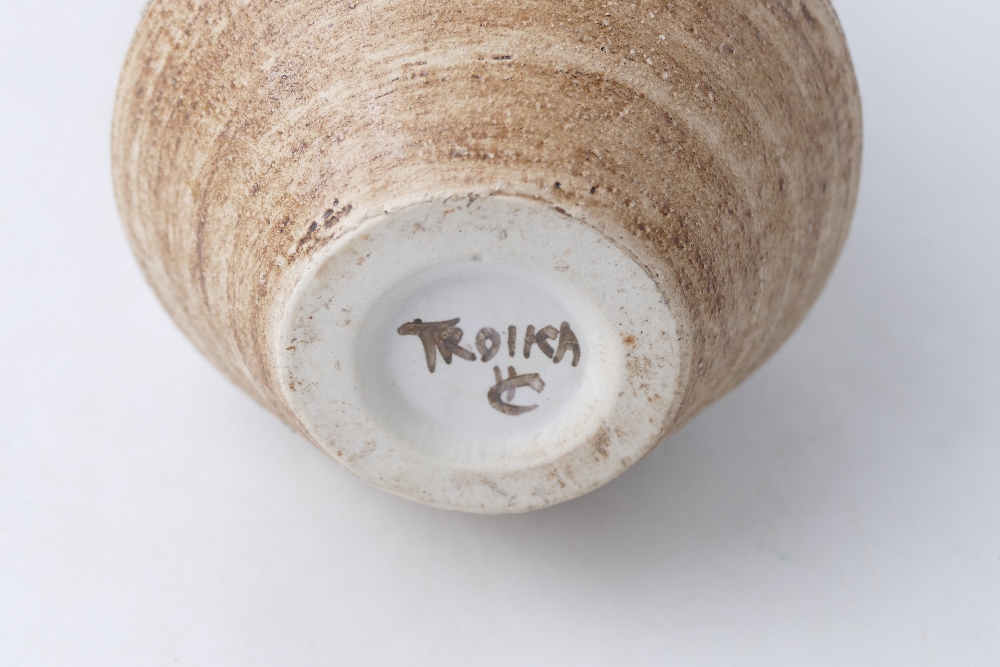 Troika Pottery rough textured urn, 25 cm high, - Image 2 of 2