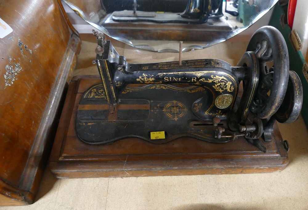 Cased Singer sewing machine