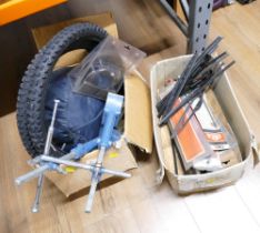 Two boxes of car accessories,
