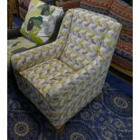 Geometric patterned armchair