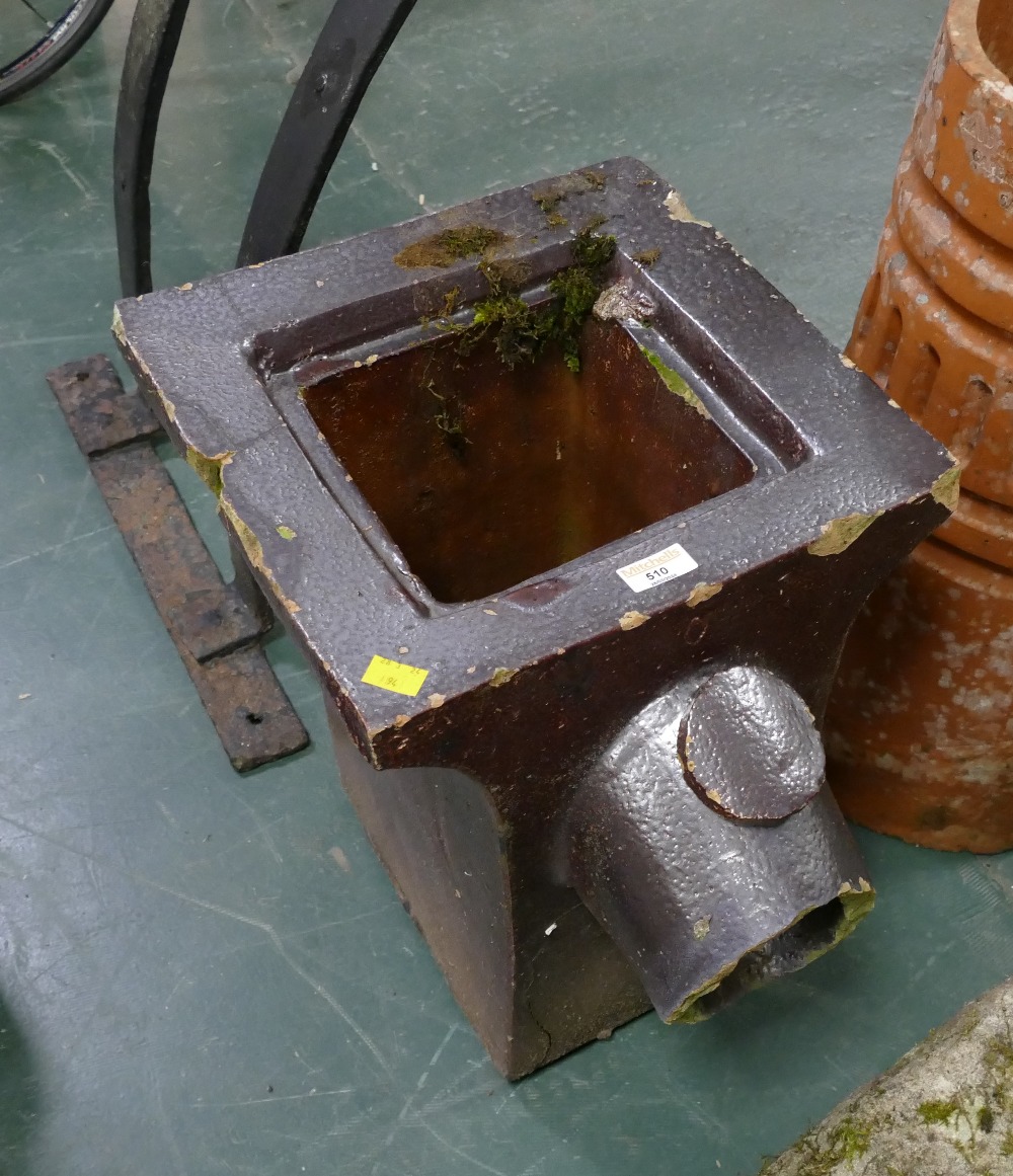 Square stone drain trap / planter