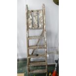 Wooden folding ladders