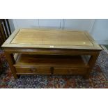 Oriental style two drawer coffee table