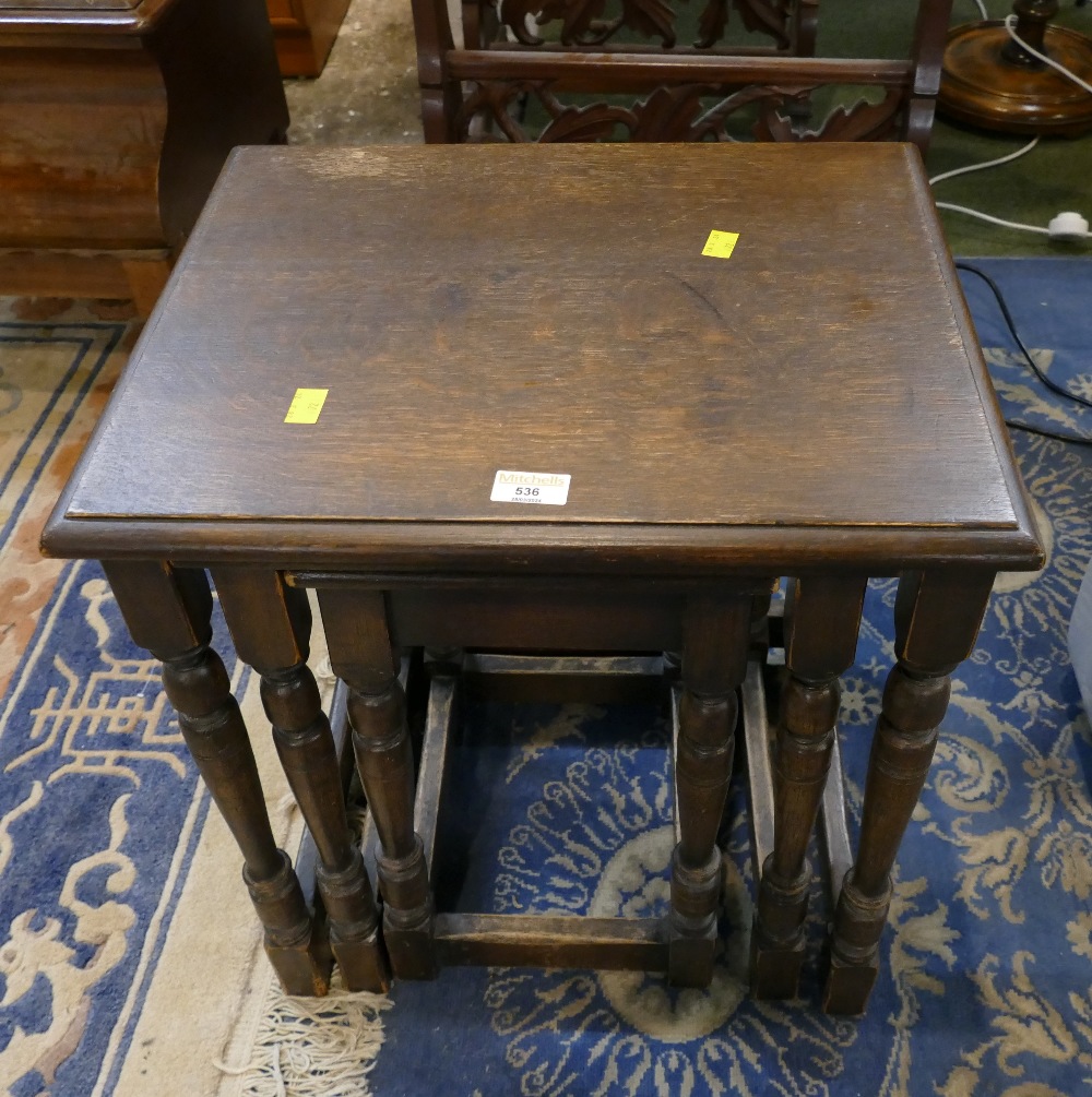 Nest of three rectangular tables