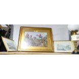 Three framed hunting prints,