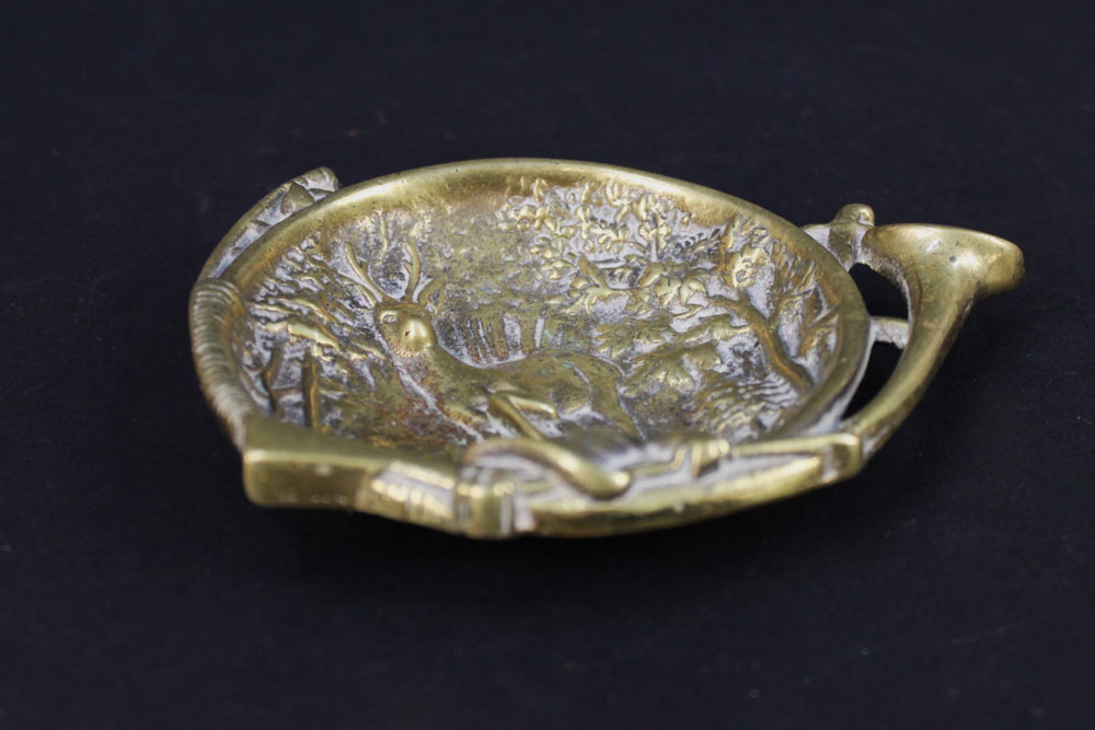A continental brass ashtray / trinket dish, - Image 2 of 3