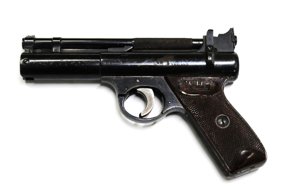 A Webley Senior cal 22 air pistol, marked to the side Webley & Scott Ltd Birmingham,