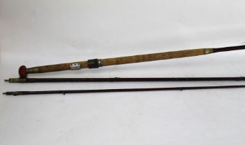 Hardy The Princess Mary split cane salmon fly rod, Palakona in three sections, 14' 8".