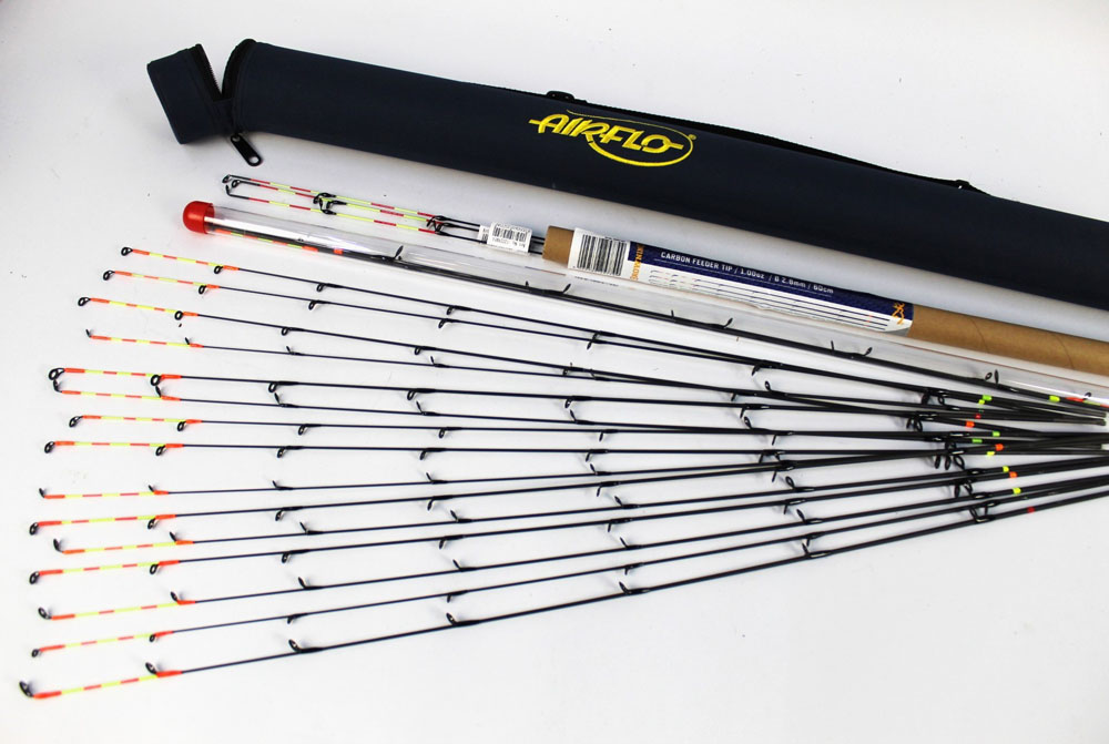 An Airflo rod tube containing Browning carbon feeder tips etc. - Image 2 of 2