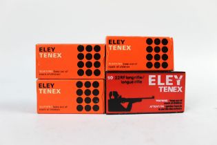 One hundred and seventy nine Eley Tenex cal 22 LR rifle cartridges. FIREARMS CERTIFICATE REQUIRED.