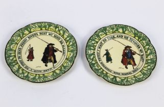 Two Royal Doulton Isaac Walton ware plates,