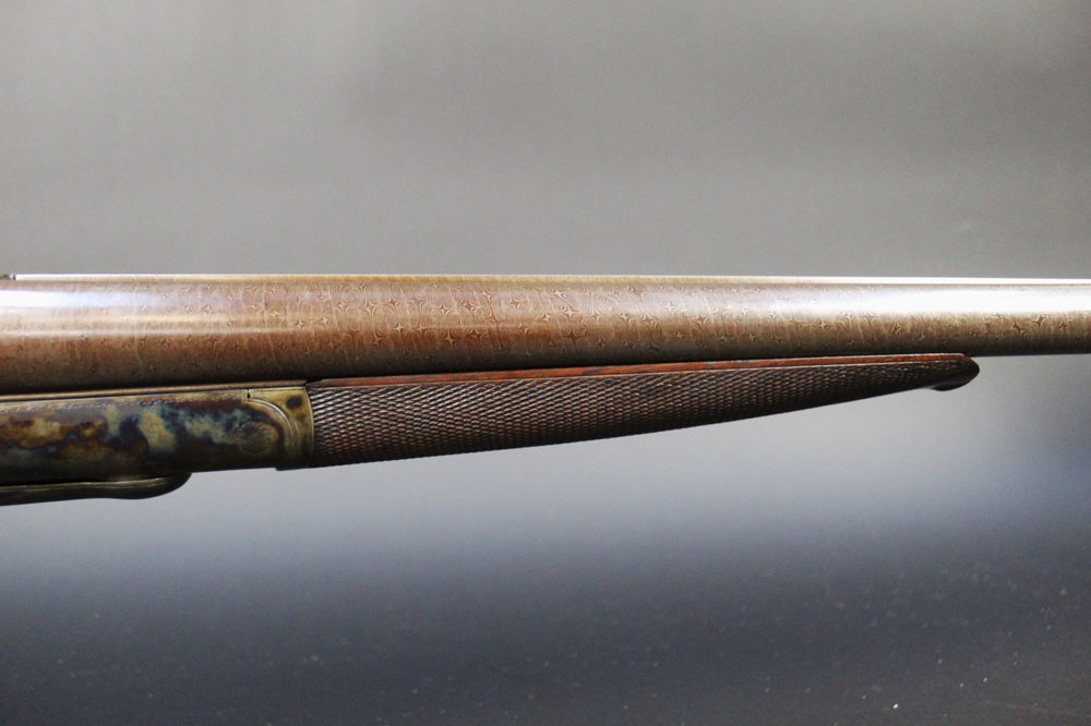 Godfrey C Cooper an 8 bore double barrelled rotary underlever hammer gun, with 35" Damascus barrels, - Image 8 of 12