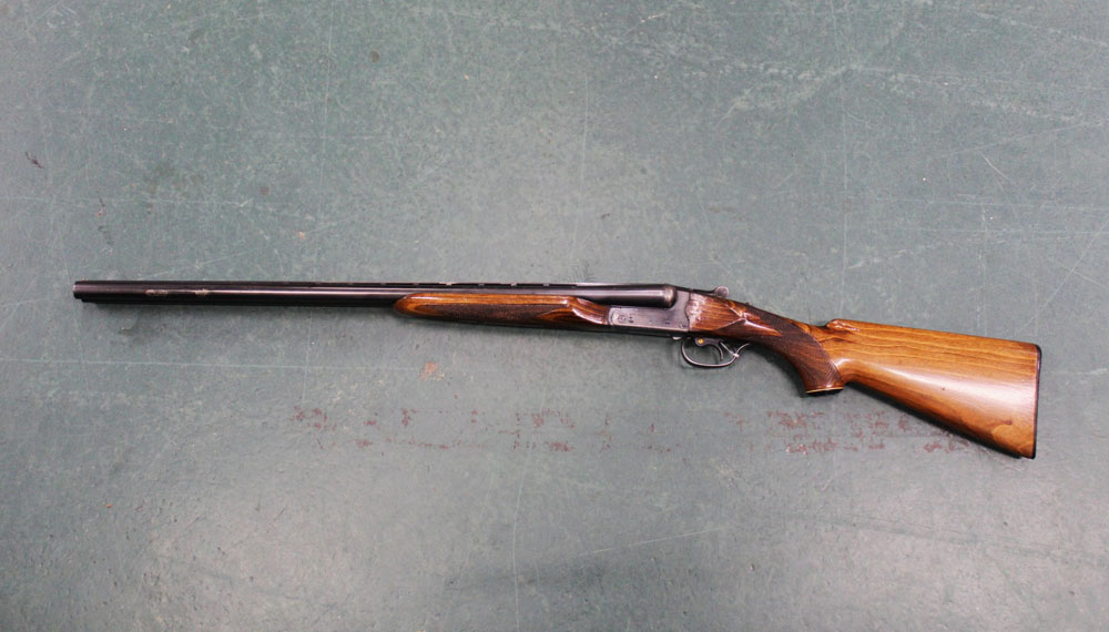 An AYA Matador 12 bore side by side shotgun, with 26" barrels, improved cylinder and cylinder choke,