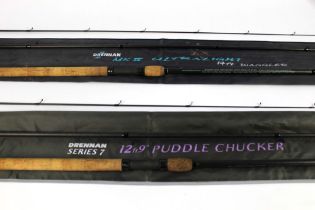 A Drennan Series 7 Puddle Chucker carp float rod, in three sections, 12' 9",