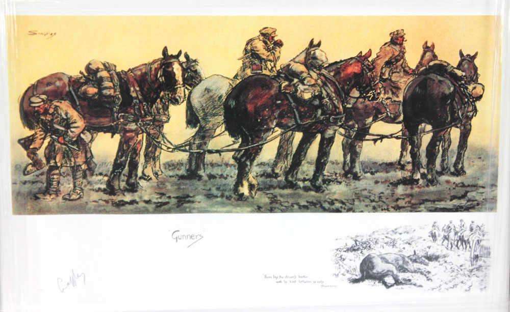 Three facsimile Snaffles prints "The Gunner", "Gunners" and "The Mountain Gunner". - Bild 5 aus 5