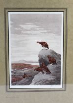 John Cyril Harrison (1898-1985), a signed print "The Cock Of The North" with red grouse,