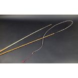 A holly wood horse driving whip, length excluding whip section +/- 160 cm,