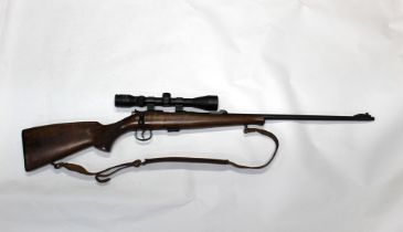 A Brno Model 2-E-H cal 22 LR bolt action rifle, with screw cut barrel,