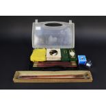 A Bisley 12 bore cleaning kit, together with a 410 cleaning kit and a hand tally counter.