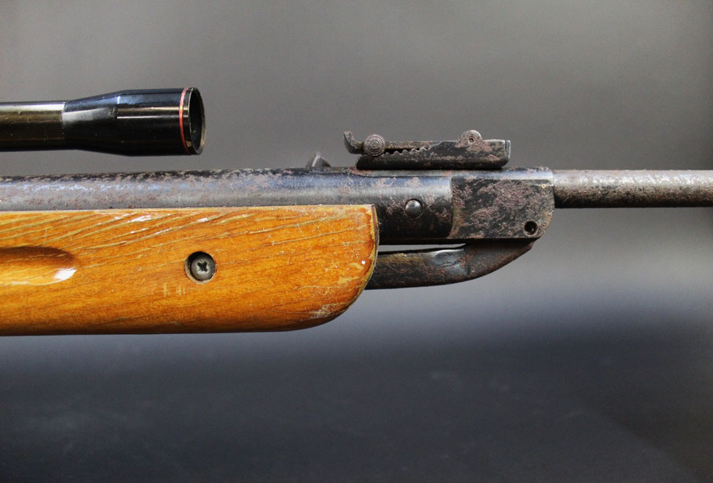 A cal 22 break barrel air rifle, possibly Chinese, fitted with a telescopic sight (scope), - Image 2 of 10
