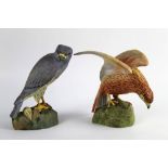 Two Spode figures, Montague's Harrier male and female, the male height 18.5 cm.