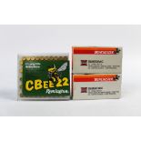 Two hundred cal 22 LR rifle cartridges to include one hundred Cbee Remington, 55 grain.