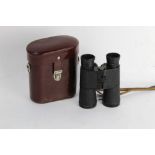 A pair of Carl Zeiss Jena binoculars, marked DDR Serial No. 4987591 (AF).