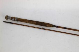 JB Walker Newcastle Upon Tyne split cane trout fly rod, in two sections 9' 7".