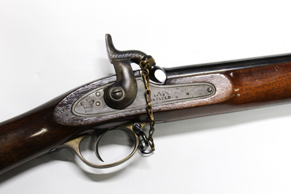 A Parker Hale two band Enfield 1858 percussion black powder rifle, cal .