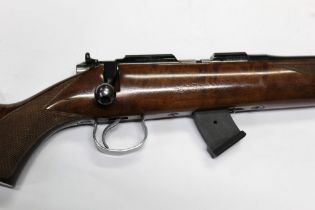 A CZ 452 American cal 22 LR bolt action rifle, fitted with a ten shot detachable magazine,