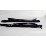 A pair of Samicks Masters Archery laminated carbon graphite limbs, 68", 40 lbs,