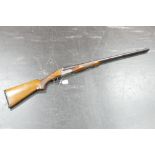 A Zabala 12 bore side by side shotgun, with 29 3/4" barrels, quarter and quarter choke,