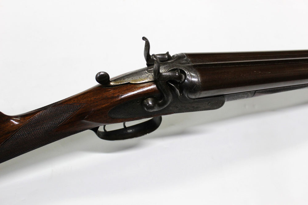 James Squires London, a 12 bore side by side hammer gun with 29 3/4" Damascus barrels, - Image 3 of 6