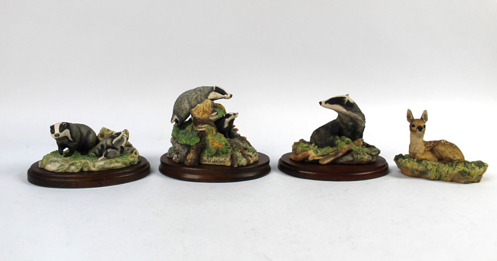 Border Fine Arts four figures - badgers Model No. - Image 2 of 2