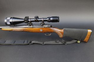 A Brno cal 243 bolt action rifle, fitted with a Banner 6-18 x 50 telescopic sight,