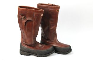 A pair of Hunter Crown leather boots, +/- Size 10.