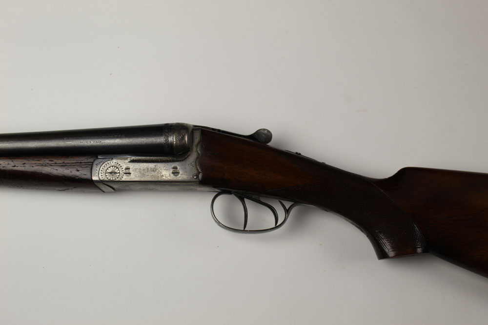 Bignotti a 12 bore side by side shotgun, with 28" barrels, half and three quarter choke,