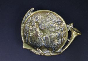 A continental brass ashtray / trinket dish,