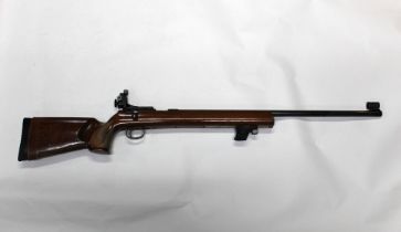 An Anschutz Model 1403 Match 64 cal 22 LR single shot bolt action rifle,